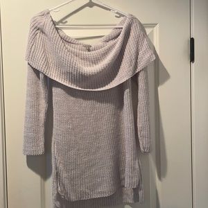 Off the shoulder long sweater